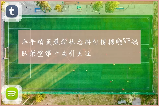 和平精英最新状态排行榜揭晓WE战队荣登第六名引关注